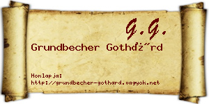 Grundbecher Gothárd névjegykártya